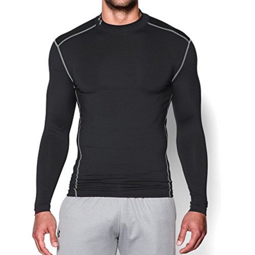 Under Armour ColdGear Armor Compression Mock, Black, Small